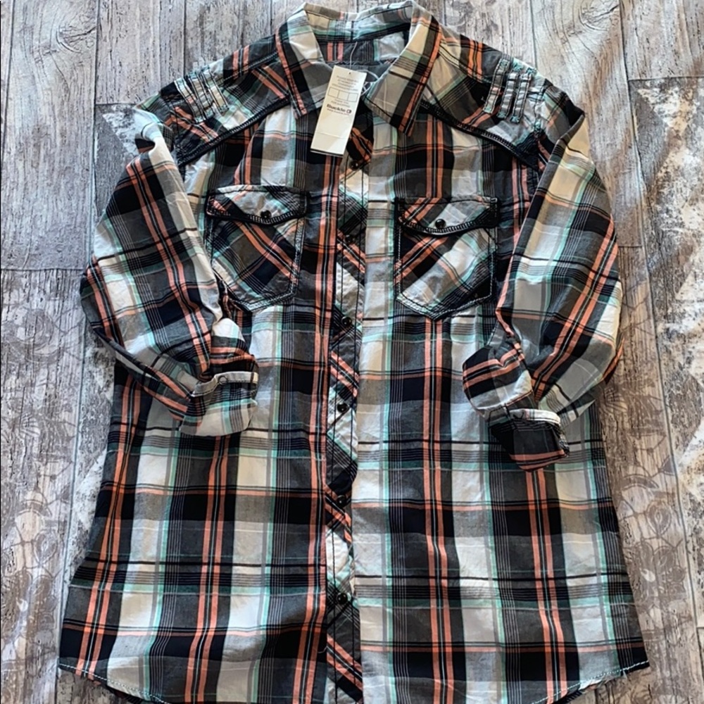 BKE MENS BUTTON DOWN CASUAL SHIRT